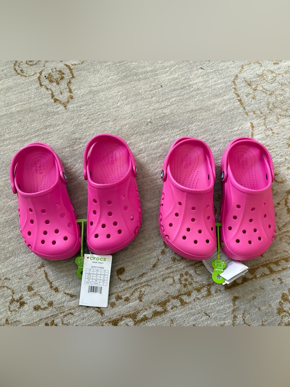 CROCS Kids' Classic Clog in Hot Pink $35 per pair discount for both
